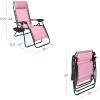 imageBest Choice Products Set of 2 Adjustable Steel Mesh Zero Gravity Lounge Chair Recliners wPillows and Cup Holder Trays  StardewBubblegum Pink