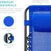 imageBest Choice Products Set of 2 Adjustable Steel Mesh Zero Gravity Lounge Chair Recliners wPillows and Cup Holder Trays  StardewCobalt Blue