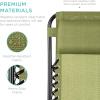 imageBest Choice Products Set of 2 Adjustable Steel Mesh Zero Gravity Lounge Chair Recliners wPillows and Cup Holder Trays  StardewDusty Green