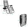 imageBest Choice Products Set of 2 Adjustable Steel Mesh Zero Gravity Lounge Chair Recliners wPillows and Cup Holder Trays  StardewGray Stripes