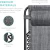 imageBest Choice Products Set of 2 Adjustable Steel Mesh Zero Gravity Lounge Chair Recliners wPillows and Cup Holder Trays  StardewGrey