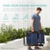 imageBest Choice Products Set of 2 Adjustable Steel Mesh Zero Gravity Lounge Chair Recliners wPillows and Cup Holder Trays  StardewLight Blue