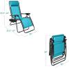 imageBest Choice Products Set of 2 Adjustable Steel Mesh Zero Gravity Lounge Chair Recliners wPillows and Cup Holder Trays  StardewPeacock Blue