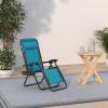 imageBest Choice Products Set of 2 Adjustable Steel Mesh Zero Gravity Lounge Chair Recliners wPillows and Cup Holder Trays  StardewPeacock Blue