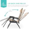 imageBest Choice Products Set of 2 Adjustable Steel Mesh Zero Gravity Lounge Chair Recliners wPillows and Cup Holder Trays  StardewSand