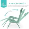 imageBest Choice Products Set of 2 Adjustable Steel Mesh Zero Gravity Lounge Chair Recliners wPillows and Cup Holder Trays  StardewSeafoam