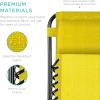 imageBest Choice Products Set of 2 Adjustable Steel Mesh Zero Gravity Lounge Chair Recliners wPillows and Cup Holder Trays  StardewSunflower Yellow
