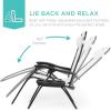 imageBest Choice Products Set of 2 Adjustable Steel Mesh Zero Gravity Lounge Chair Recliners wPillows and Cup Holder Trays  StardewWhite