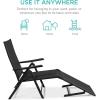 imageBest Choice Products Set of 2 Outdoor Patio Chaise Lounge Chair Adjustable Reclining Folding Pool Lounger for Poolside Deck Backyard wSteel Frame 250lb Weight Capacity  BlackBlack