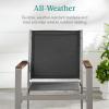 imageBest Choice Products Set of 2 Stackable Outdoor Textilene Chairs AllWeather Conversation Dining Accent Furniture wArmrests  BrownBrownTaupeCharcoal