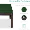 imageBest Choice Products Set of 2 Wicker Ottomans Multipurpose Outdoor Furniture for Patio Backyard Additional Seating Footrest Side Table wRemovable Cushions Steel Frame  GrayCreamMidnight GreenBrown