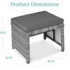 imageBest Choice Products Set of 2 Wicker Ottomans Multipurpose Outdoor Furniture for Patio Backyard Additional Seating Footrest Side Table wRemovable Cushions Steel Frame  GrayCreamGrayGray