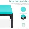 imageBest Choice Products Set of 2 Wicker Ottomans Multipurpose Outdoor Furniture for Patio Backyard Additional Seating Footrest Side Table wRemovable Cushions Steel Frame  GrayCreamBlackTeal