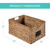 imageBest Choice Products Set of 4 9x12in Water Hyacinth Pantry Baskets Woven Organizers wChalkboard Label Chalk Marker  NaturalChestnut