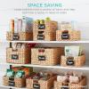 imageBest Choice Products Set of 4 9x12in Water Hyacinth Pantry Baskets Woven Organizers wChalkboard Label Chalk Marker  NaturalChestnut