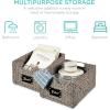 imageBest Choice Products Set of 4 9x12in Water Hyacinth Pantry Baskets Woven Organizers wChalkboard Label Chalk Marker  NaturalGray