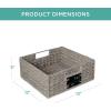 imageBest Choice Products Set of 4 9x12in Water Hyacinth Pantry Baskets Woven Organizers wChalkboard Label Chalk Marker  NaturalGray