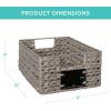 imageBest Choice Products Set of 4 9x12in Water Hyacinth Pantry Baskets Woven Organizers wChalkboard Label Chalk Marker  NaturalGray