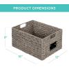 imageBest Choice Products Set of 4 9x12in Water Hyacinth Pantry Baskets Woven Organizers wChalkboard Label Chalk Marker  NaturalGray