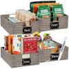 imageBest Choice Products Set of 4 9x12in Water Hyacinth Pantry Baskets Woven Organizers wChalkboard Label Chalk Marker  NaturalGray