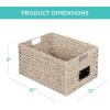 imageBest Choice Products Set of 4 9x12in Water Hyacinth Pantry Baskets Woven Organizers wChalkboard Label Chalk Marker  NaturalWhite