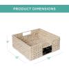 imageBest Choice Products Set of 4 9x12in Water Hyacinth Pantry Baskets Woven Organizers wChalkboard Label Chalk Marker  NaturalWhite