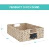 imageBest Choice Products Set of 4 9x12in Water Hyacinth Pantry Baskets Woven Organizers wChalkboard Label Chalk Marker  NaturalWhite