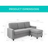 imageBest Choice Products Upholstered Sectional Sofa for Home Apartment Dorm Bonus Room Compact Spaces wChaise Lounge 3Seat LShape Design Reversible Ottoman Bench 680lb Capacity  BlueGrayLight Gray