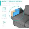 imageBest Choice Products Upholstered Sectional Sofa for Home Apartment Dorm Bonus Room Compact Spaces wChaise Lounge 3Seat LShape Design Reversible Ottoman Bench 680lb Capacity  BlueGrayGrey