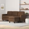 imageBest Choice Products Upholstered Sectional Sofa for Home Apartment Dorm Bonus Room Compact Spaces wChaise Lounge 3Seat LShape Design Reversible Ottoman Bench 680lb Capacity  BlueGrayBrown