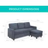imageBest Choice Products Upholstered Sectional Sofa for Home Apartment Dorm Bonus Room Compact Spaces wChaise Lounge 3Seat LShape Design Reversible Ottoman Bench 680lb Capacity  BlueGrayBlueGray