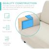 imageBest Choice Products Upholstered Sectional Sofa for Home Apartment Dorm Bonus Room Compact Spaces wChaise Lounge 3Seat LShape Design Reversible Ottoman Bench 680lb Capacity  BlueGrayIvory