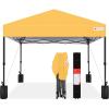 imageBest Choice Products 10x10ft 1Person Setup Pop Up Canopy Tent Instant Portable Shelter w 1Button Push Case 4 Weight Bags  BlueMarigold
