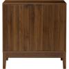 imageBest Choice Products 2Door Modern Storage Cabinet Buffet Sideboard Media Cabinet Cupboard Entryway Accent Table Bookcase wReeded Panels and Adjustable Shelves  WalnutWalnut