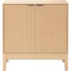 imageBest Choice Products 2Door Modern Storage Cabinet Buffet Sideboard Media Cabinet Cupboard Entryway Accent Table Bookcase wReeded Panels and Adjustable Shelves  WalnutNatural