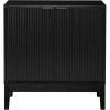 imageBest Choice Products 2Door Modern Storage Cabinet Buffet Sideboard Media Cabinet Cupboard Entryway Accent Table Bookcase wReeded Panels and Adjustable Shelves  WalnutBlack