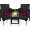 Black/Deep Burgundy