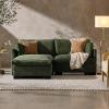 imageBest Choice Products Modern Loveseat Sofa for Living Room Corduroy Recliner Removable Cover Spring Cushions Solid Wood Frame Easy Assembly for Small Spaces 82in  IvoryMoss Green