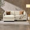 imageBest Choice Products Modern Loveseat Sofa for Living Room Corduroy Recliner Removable Cover Spring Cushions Solid Wood Frame Easy Assembly for Small Spaces 82in  IvoryIvory
