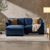 imageBest Choice Products Modern Loveseat Sofa for Living Room Corduroy Recliner Removable Cover Spring Cushions Solid Wood Frame Easy Assembly for Small Spaces 82in  IvoryStone Blue