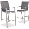 imageBest Choice Products Outdoor Bar Stools Set of 2 Bar Height Patio Furniture All Weather Mesh Design wArmrest  BlackNavyTaupeCharcoal