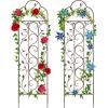 imageBest Choice Products Set of 2 60x15inch Iron Arched Garden Trellis wBranches Birds for Lawn Garden Backyard Climbing Plants2