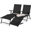 imageBest Choice Products Set of 2 Outdoor Patio Chaise Lounge Chair Adjustable Reclining Folding Pool Lounger for Poolside Deck Backyard wSteel Frame 250lb Weight Capacity  BlackBlack