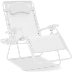 imageBest Choice Products Oversized Zero Gravity Chair Folding Outdoor Patio Lounge Recliner wCup Holder Accessory Tray Pillow  Amethyst PurpleSnow