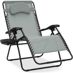 imageBest Choice Products Oversized Zero Gravity Chair Folding Outdoor Patio Lounge Recliner wCup Holder Accessory Tray Pillow  Amethyst PurpleStardew