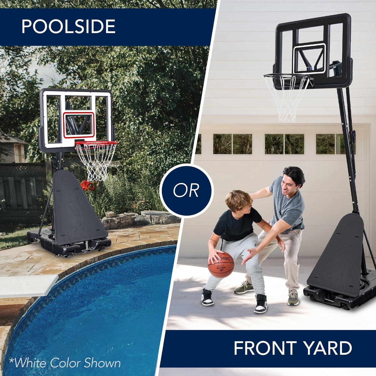 imageBest Choice Products 4410ft Adjustable Regulation Basketball Hoop Portable Goal wShatterproof Backboard Ball Return Base GelBlack