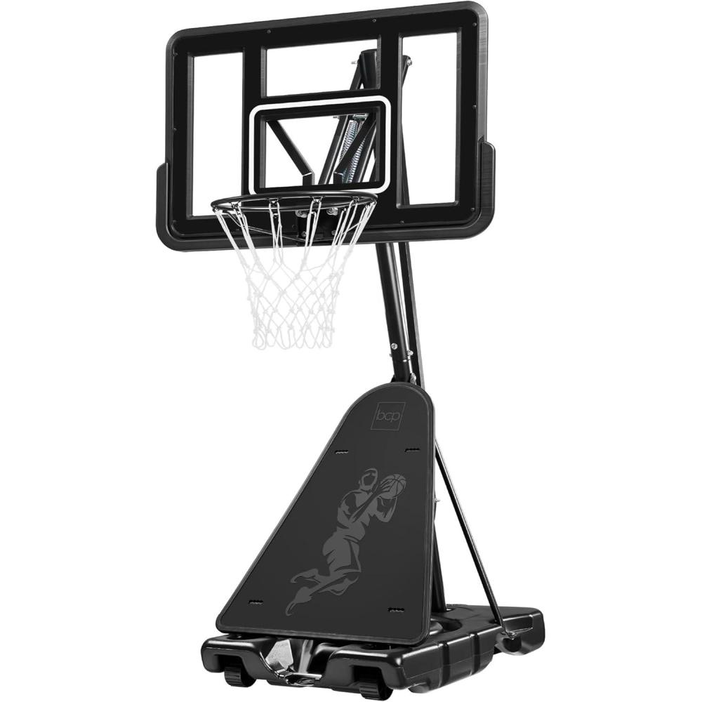 imageBest Choice Products 4410ft Adjustable Regulation Basketball Hoop Portable Goal wShatterproof Backboard Ball Return Base GelBlack