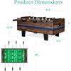 imageBest Choice Products 11in1 Kids Combo Game Table Set for Home Game Room wPing Pong Foosball Table Hockey Chess Checkers Shuffleboard Bowling 5 Accessory BagsDark Wood