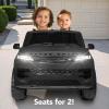 imageBest Choice Products 12V 37 MPH 2Seater Licensed Land Rover Ride On Car Toy wParent Remote Control MP3 Player  WhiteBlack