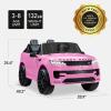imageBest Choice Products 12V 37 MPH 2Seater Licensed Land Rover Ride On Car Toy wParent Remote Control MP3 Player  WhitePink